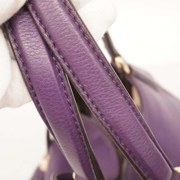 Gucci Soho Handbag 282309 Leather Purple Champagne Women's - Picture 14 of 16